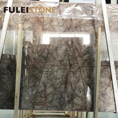 China Modern Awesome Amazon Brown Marble Slab For Interior Decoration for sale