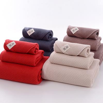 China Wholesale Child Safe Towel Gauze Egyptian Cotton Absorbent Breathable Hand Towel Honeycomb for sale