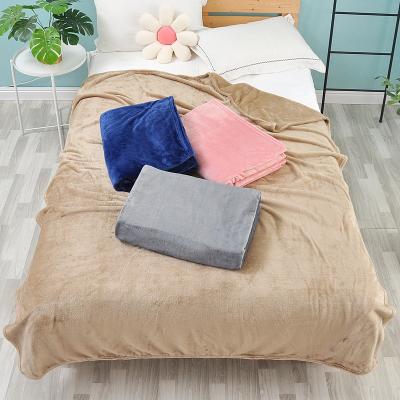 China Good Anti-pill Coral Flannel Fleece Blanket, China Large Fleece Flannel Custom Anti-static China Price Single Blanket for sale