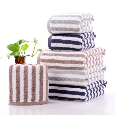 China 100% Safe Cotton 60*120cm Stripe Kids Baby Child Beach Towel Bath Towels For Kids Wholesale For Chinese Factory Price for sale