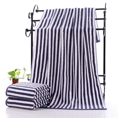 China Wholesale Cotton Stripe Kids Beach Towel Child Bath Towels Safe For Kids for sale