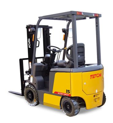 China Hotels 1.5T electric forklift with function 1.5T side wheel shift forklift warehouse material handling electric forklift 4. for sale