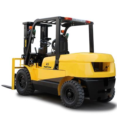 China 2023 new design high efficiency four wheel drive forklift diesel machine 4.5 ton 5 ton with joystick air conditioning for sale