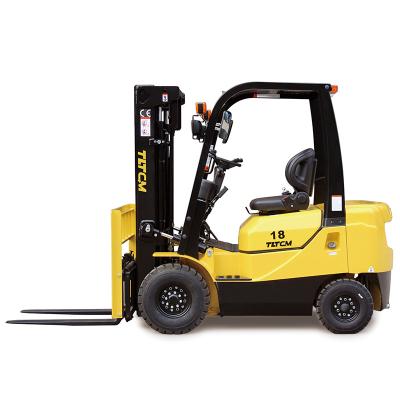 China Newest high efficiency TLTCM 2023 container forklift machine 1.8 ton 1.5 ton diesel forklift price good with ISUZU engine four wheel drive for sale