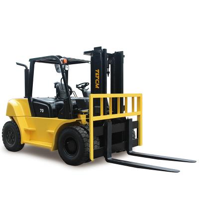 China High Efficiency 7 Ton Diesel Forklift Wide View 5 Ton Container Lifter Handler With ISUZU Engine With Joystick Air Conditioning for sale