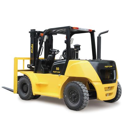 China New high efficiency diesel truck with optional 5 multi-tonnage 6 7 ton diesel forklift truck with four wheel side shift function for sale