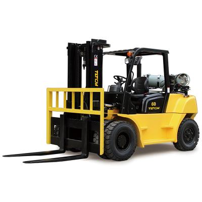 China Building Material Shops 6T Gasoline Forklift With 6000kg LPG Gasoline LP Gas Engine CE Certification Truck Manufacturer Factory Sale Directly for sale