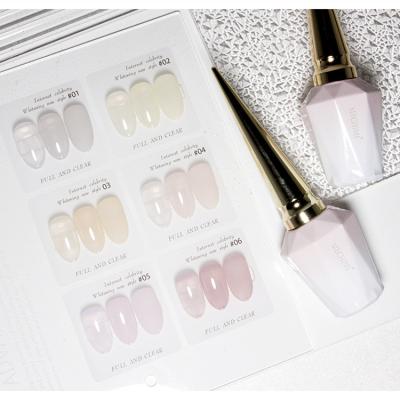 China DIY Nail Art Beauty Own Brand Stain Newest Summer Nail Supplies Nude Gel Nail Polish Custom Supplies Nail Art Paint Uv Gel Transparent Glue for sale