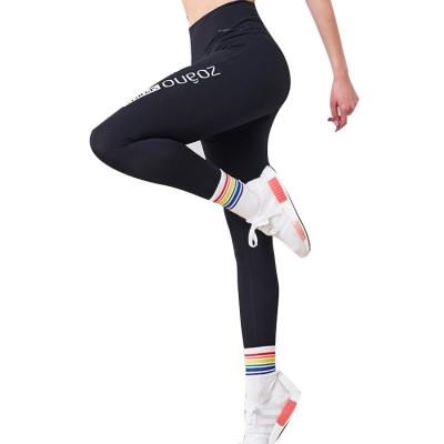 China Breathable High Lift Spandex Wholesales Pants Sports Yoga Gaiters Ninth Butt Breathable For Women for sale