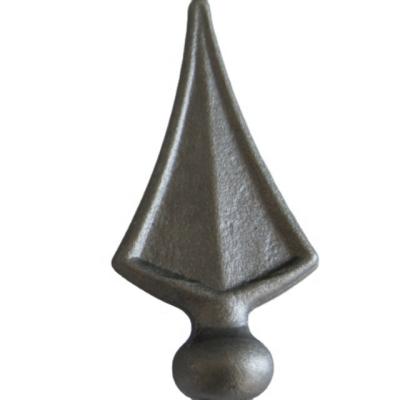 China Easily assembled easily assembled wrought iron ornamental spearhead into finial fence for security for sale