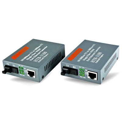 China FTTH Media Converter Fiber Media Converter 10/100M rj45 20Km Single Mode htb-3100 for sale