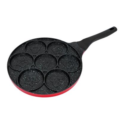 China Modern Nonstick Aluminum Round Bun Pan Pan 7 Holes Mini Pan for sale