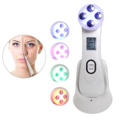 중국 5 in 1 LED EMS Mesotherapy RF 광자 치료 얼굴 초음파 진동 장치 판매용