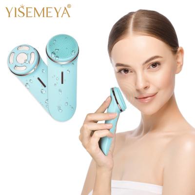 China Silicone elétrico da massagem de cara de Sonic Facial Cleansing Brush EMS profundamente limpo à venda