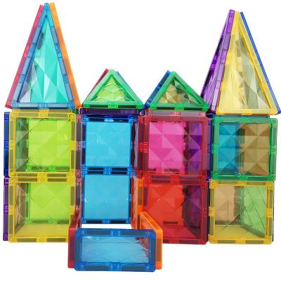 China New Arrival 60pcs Plastic Colorful Educational Toy Building Blocks Magnetic Set for sale