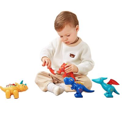 China KUB Magnetic Dinosaur Assembly Toys Simulation Animal Educational Toys Children's Gift DBL-8001A for sale