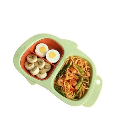 China KUB Viable Children's Dish Baby Tableware Household Baby Anti-fall Divided Complementary Food Bowl for sale