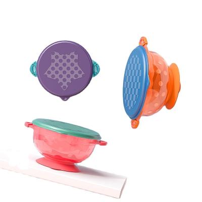 China KUB Baby Food Supplement Stocked Bowl Set Tableware Anti-scalding Children's Anti-fall Baby Sucker Training Bowl for sale