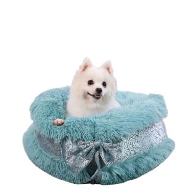 China High Quality Soft Comfortable Wholesale Soft Dog Kennel Round Pet Supplies Round Pet Bed for sale