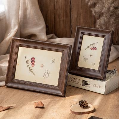 China Fashionable wooden folding picture frame hexagon glass photo frame installed retro American creative combination as the photo frame decoration for sale