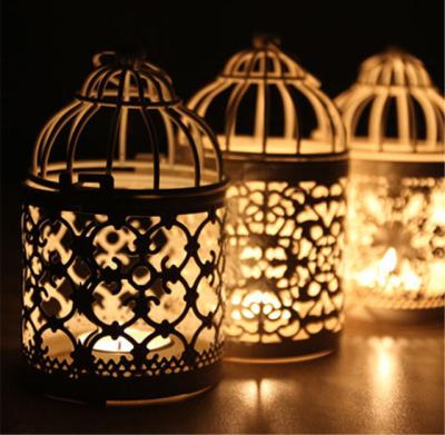 China Home Decoration Small Metal Tealight Birdcage Hanging Lantern, Vintage Decorative Centerpieces of Party Wedding and Christmas for sale