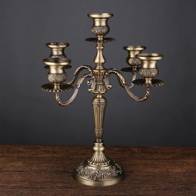 China 5am ​​Metal Candelabra / 3am Luxury Bronze Candle Holders Wedding Decoration Candlesticks Event Candle Holder Table Centerpiece for sale