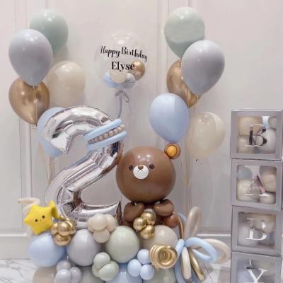 China Party Festival Supplies INS Decoration Balloon Happy Birthday Wedding Masquerade Party Supplies 32 Inch Gold / Silver / Rose Gold / Blue Number Balloons for sale