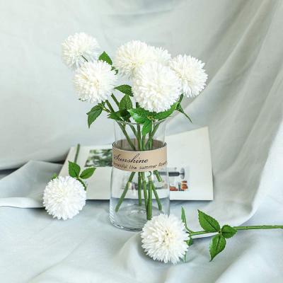 China Silk Artificial Chrysanthemum Ball Flowers Hydrangea Arrangement Bouquet Present For Friends Decor For Home Office Party And Wedding for sale