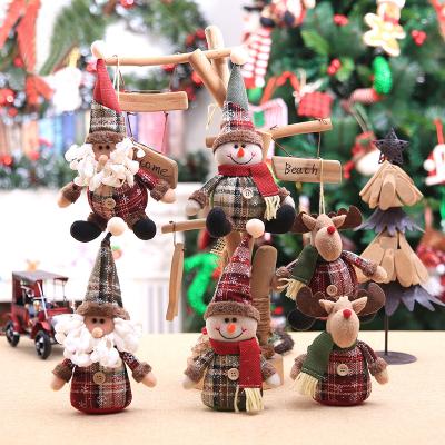 China Toy Santa Claus Snowman Elk Dolls Christmas Tree Hanging Decorations Santa Claus Christmas Decoration Dolls Hanging, Christmas Snowman for sale