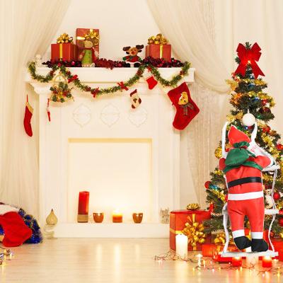 China Rising Shipping Ready Santa Claus Climbing Ladder Climbing Ladder Rope 25cm for Indoor/Outdoor Hanging Christmas Ornament Tree Decorations for sale