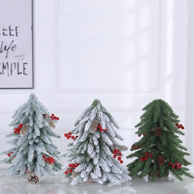 China Christamas Decoration Mini Snow Flocked Artificial Christmas Tree, Artificial Pine Tree with Premium PVC Needles and Sturdy Foldable Metal Stand for sale