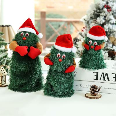 China Christmas Tree Plastic Dancing Battery Operated Presents for Xmas Tress Spinning, Battery Free Merry Christmas Dancing Decoration for sale