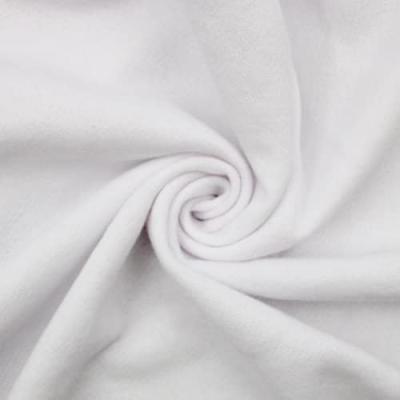 China Warm Wholesale brushed stretchable weft knitted polyester cotton blended french terry fleece fabric for sale