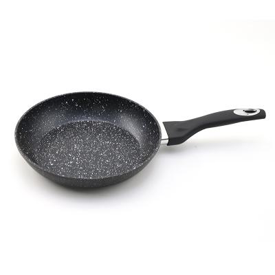 China Hot Selling Viable and Cheap Factory Forged Aluminum Frying Pan Marble Coating Frying Pan for sale