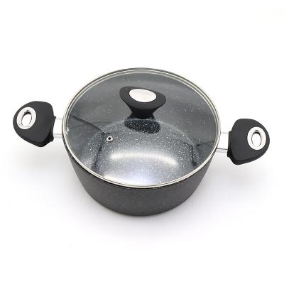 China Cheap viable hot sale and factory aluminum cookware 20cm casserole dish hot sale round pot for sale