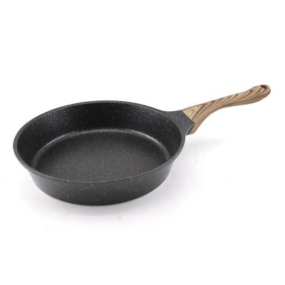 China Sustainable Gold Marble Coating Frying Pan Die Casting Frying Pan Cast Aluminum Frying Pan For Home for sale