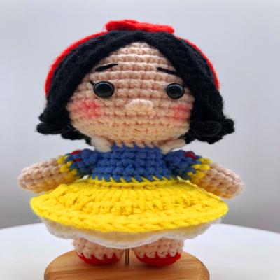 China Environmentally Beautiful and Cute Factory Wool Yarn Promotional Yarn Snow White Doll ODM/OEM DIY Crochet Knitted Baby Knitted Toys for sale