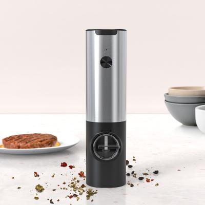 China Sustainable Electric Grinder Stainless Steel Automatic Salt Pepper Mill Grinder With USB Charging for sale