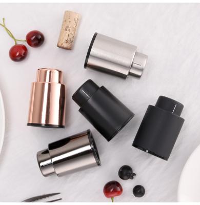 China Amazon Kitchen Tools 304 Stainless Steel Wine Vacuum Stopper 2023 Full and Viable Hot Selling High Quality Preservative and Sealer with Date for sale