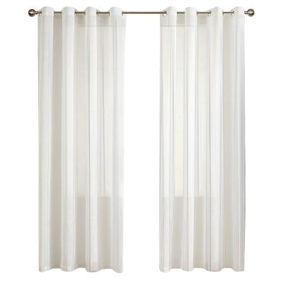 China White stripe jacquard blackout factory direct sale curtain is modern and simple household vertical sheer curtain for sale