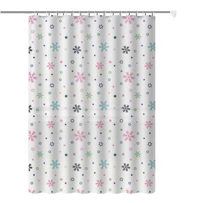 China Viable Waterproof Shower Curtain Factory Direct Sale PEVA Dry And Wet No Perforation Bathroom Partition Hanging Curtain for sale