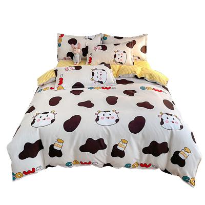 China New Single Thickened Anti Dust Mite Cotton Bedding Four Pieces Set Long Staple Cotton Animal Printed Comforter Cover Three Piece Set for sale