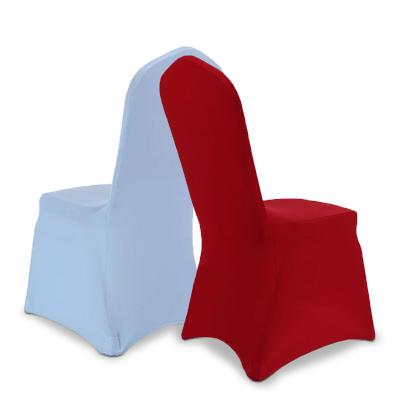 China Simple solid color elastic chair cover universal four seasons hotel banquet restaurant wedding chair thickened elastic cover for sale