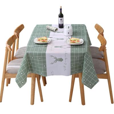 China New PVC Washing Nordic Style Simple Modern Waterproof Table Cloth Statistical Institute Student Art Waterproof Tablecloth Oil Proof Tablecloth for sale