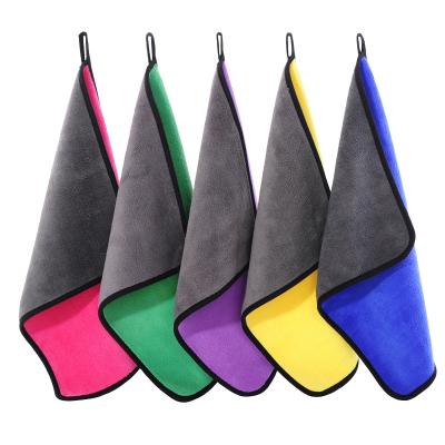 China Manufacturer direct selling car wash towel child safe thickened water absorbing double-sided glass towel for sale