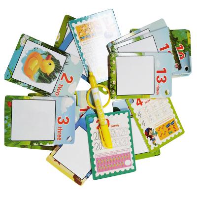 China English Learning Toys Paper Kids Water Drawing Learning Cards With Doodle Pen for sale