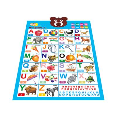 China Squeeze any area of ​​the picture it will sound good voice audio wall charts for kids education pvc poster for sale