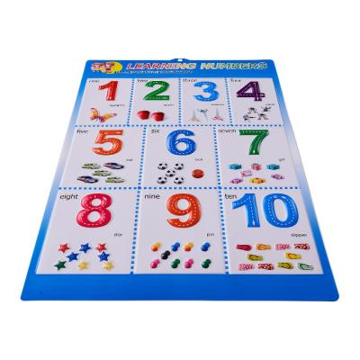 China 3D Embossed Subtraction Chart In Spanish Language Kids Educational Toys Charts for sale