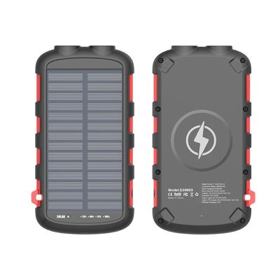 China Indoor Outdoor Portable 20000mAh Solar Power Bank for sale