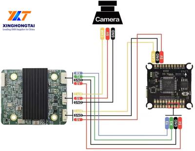 China UAV Tracking System Head Tracker FPV PCBA Circuit Control Board with FR4 Base Material for sale